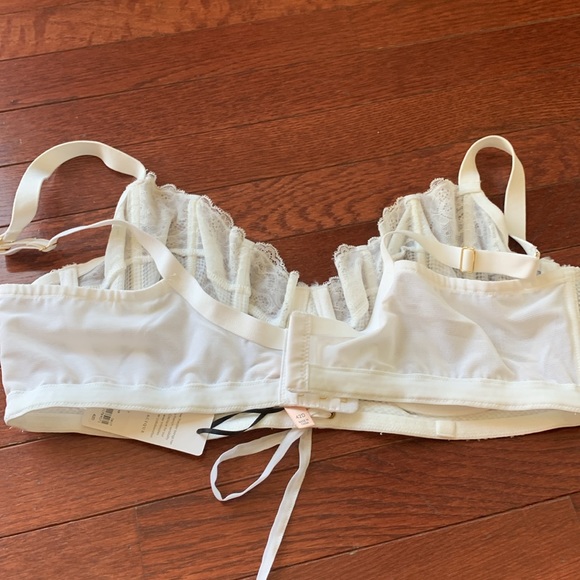 NWT Sophie Theallet for cacique sexy white lace underwire bra 42 D $60 white - Picture 6 of 6